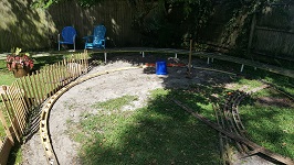 Backyard Railroad Leveling Replaced Loop Stringers