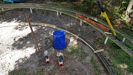 Backyard Railroad Installing Track On Replaced Loop Stringers