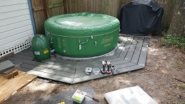 New Deck For New Backyard Hot Tub