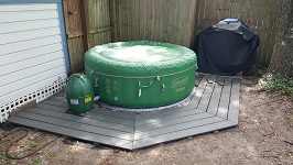 New Deck For New Backyard Hot Tub