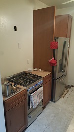 Kitchen Pantry Cabinet Put In Place On Base