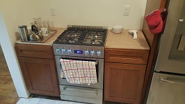 Kitchen Stove Base Cabinets With Temporary Countertops