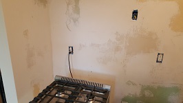 Kitchen Wall Extension Sanded And Burnished