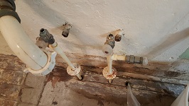 Kitchen Demolition Old Plumbing